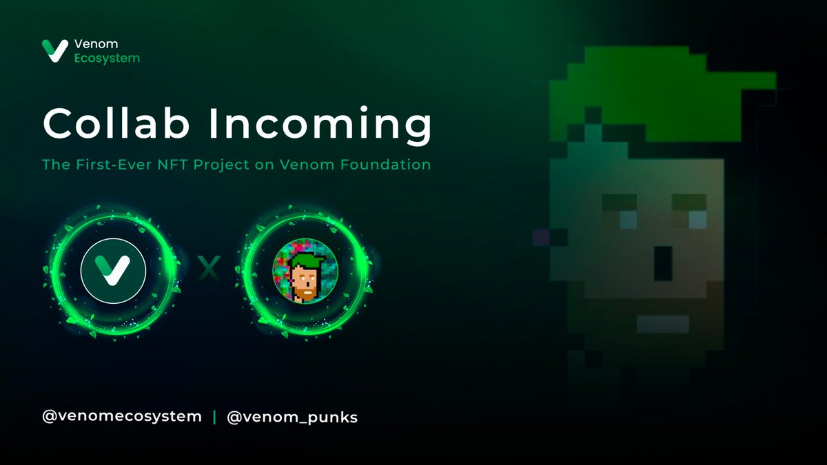 VenomEcosystem X VenomPunks WL Giveaway 🌐
@venom_punks gave us 10 WL spots to share with you guys! 🚀

To be eligible for a spot🤝
1️⃣ Follow @venom_punks & @venom_ecosystem
2️⃣ Like & RT this tweet
3️⃣ Tag 3 friends
You have 48 hours!⏰