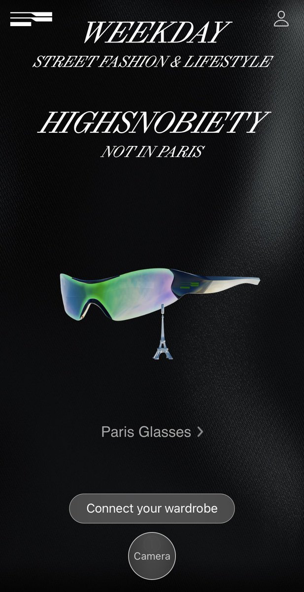wearmeta2021's tweet image. PARIS SUNGLASSES by @thefabricant  @highsnobiety . Wear NOT IN PARIS in AR. #arwearable #nft #digitalcollectibles #NotInParis #nftdrop #WEB3 #phygital