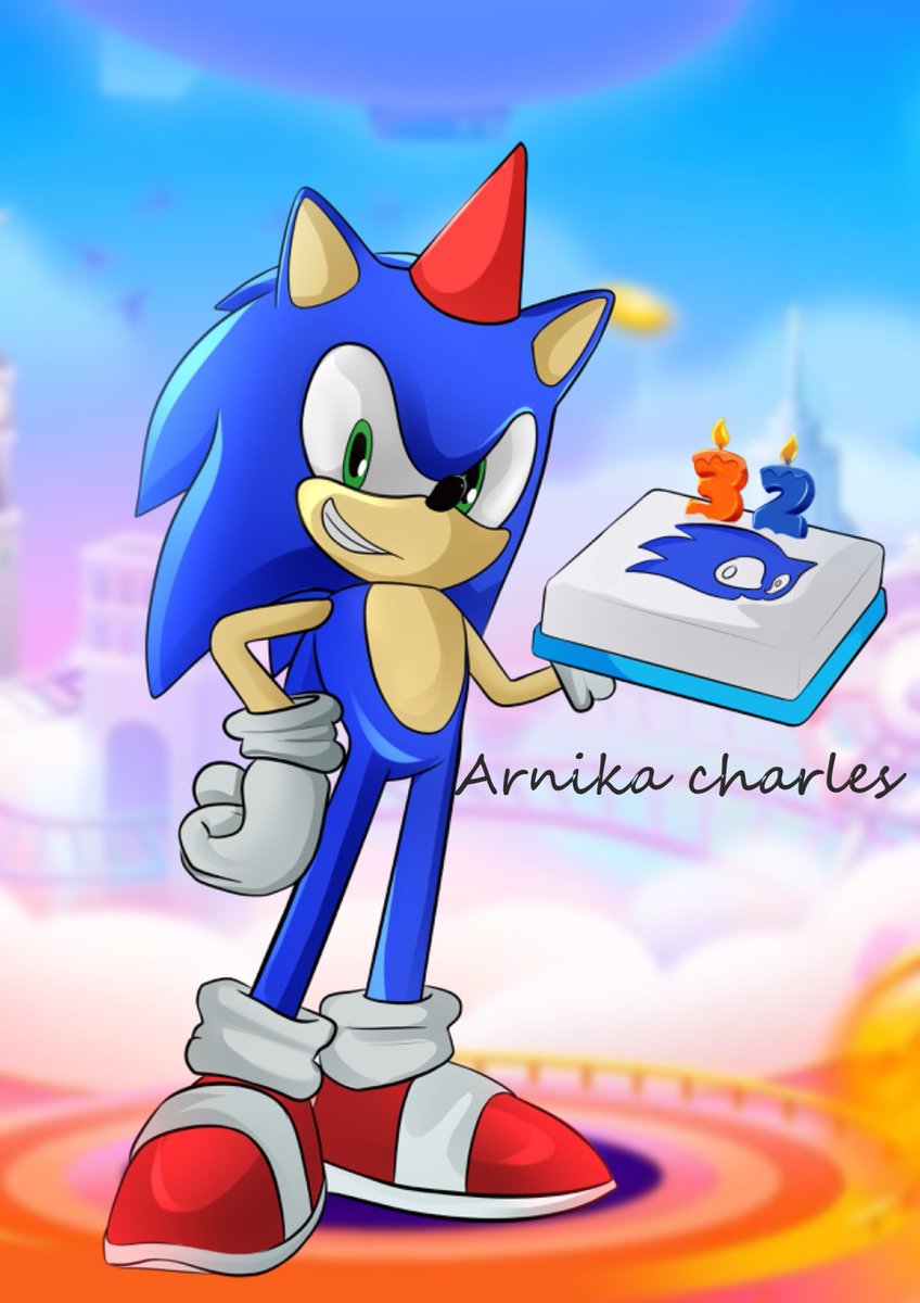 Sonic birthday art C*MM for my client <3 
Happy Birthday Sonic
#SonicTheHedgehog 
#Sonic32nd