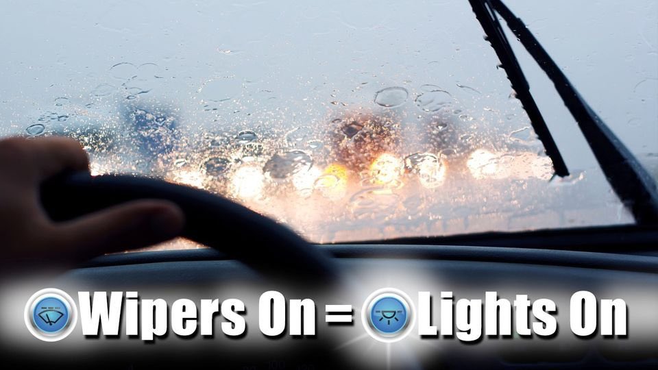 It's a rainy day today... remember, if your wipers are on your headlights must be on as well.  #MDTraffic