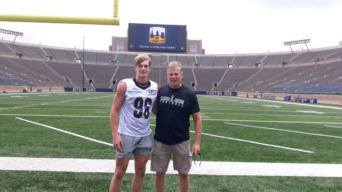 Had a great time at @NDFootball camp can’t wait to get back on campus soon! @CoachWash56
