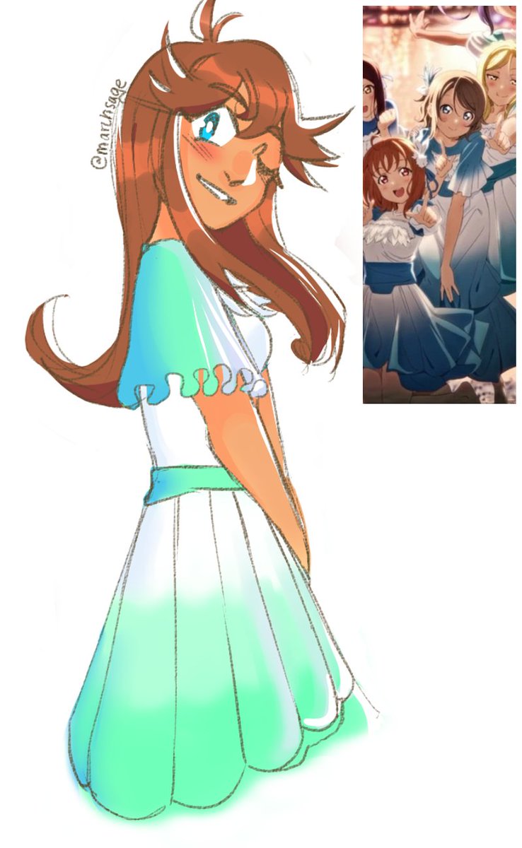 [#pokespe]

misc blue/greens in aqours outfits (from last year)