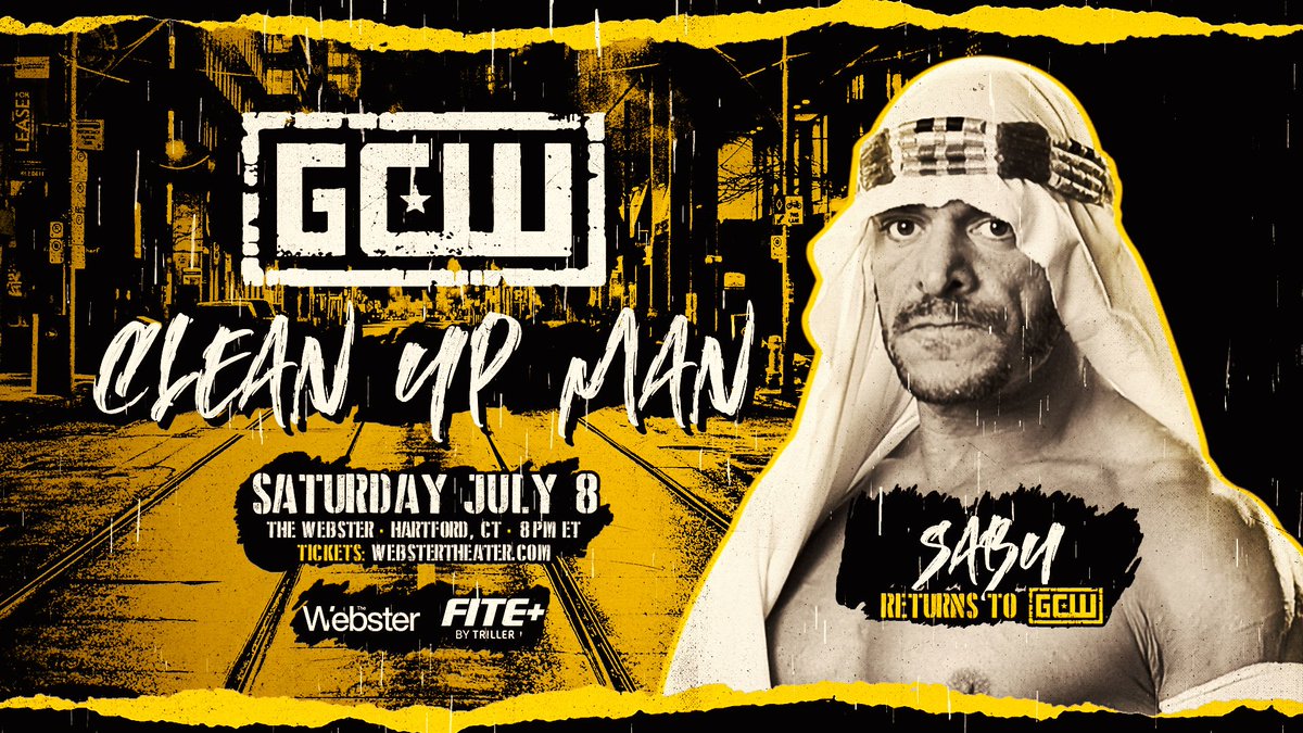 GCWrestling_'s tweet photo. *HARTFORD UPDATE*

Just Signed:

SABU returns to GCW on July 8th in HARTFORD!

Plus:
Nick Gage vs Psycho Clown
Blake Christian vs Richard Holliday
East West Express vs Gringo/Jack
The SAT vs Wasted Youth
Radrick vs JWM
Effy

Tix:
https://t.co/4YSnbwyFTq

Watch LIVE on @FiteTV+ https://t.co/JpLWFltbKG