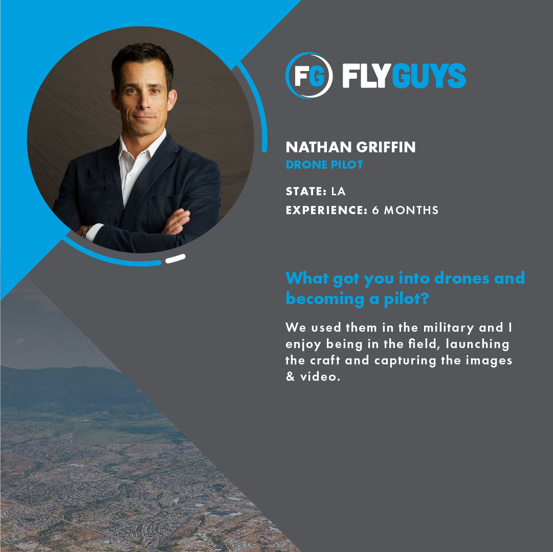 Meet Nathan. He may be a newbie drone pilot, but he's no stranger to drones. Nathan was introduced to UAVs in the military and has since begun flying independently.
#DroneServices #FlyGuys #DronePilot