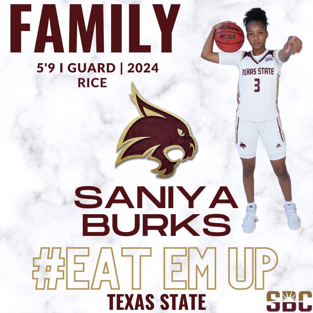 saniya (@saniyaburks) on Twitter photo After a great unofficial visit with Texas State University, I am blessed to receive another offer!! #EatEmUp
<a href="/TXStateWBB/">Texas State WBB</a> <a href="/truthgbb/">Truth Basketball</a> <a href="/TRUTHBBALL21/">T.R.U.TH. BASKETBALL</a> After a great unofficial visit with Texas State University, I am blessed to receive another offer!! #EatEmUp
<a href="/TXStateWBB/">Texas State WBB</a> <a href="/truthgbb/">Truth Basketball</a> <a href="/TRUTHBBALL21/">T.R.U.TH. BASKETBALL</a>