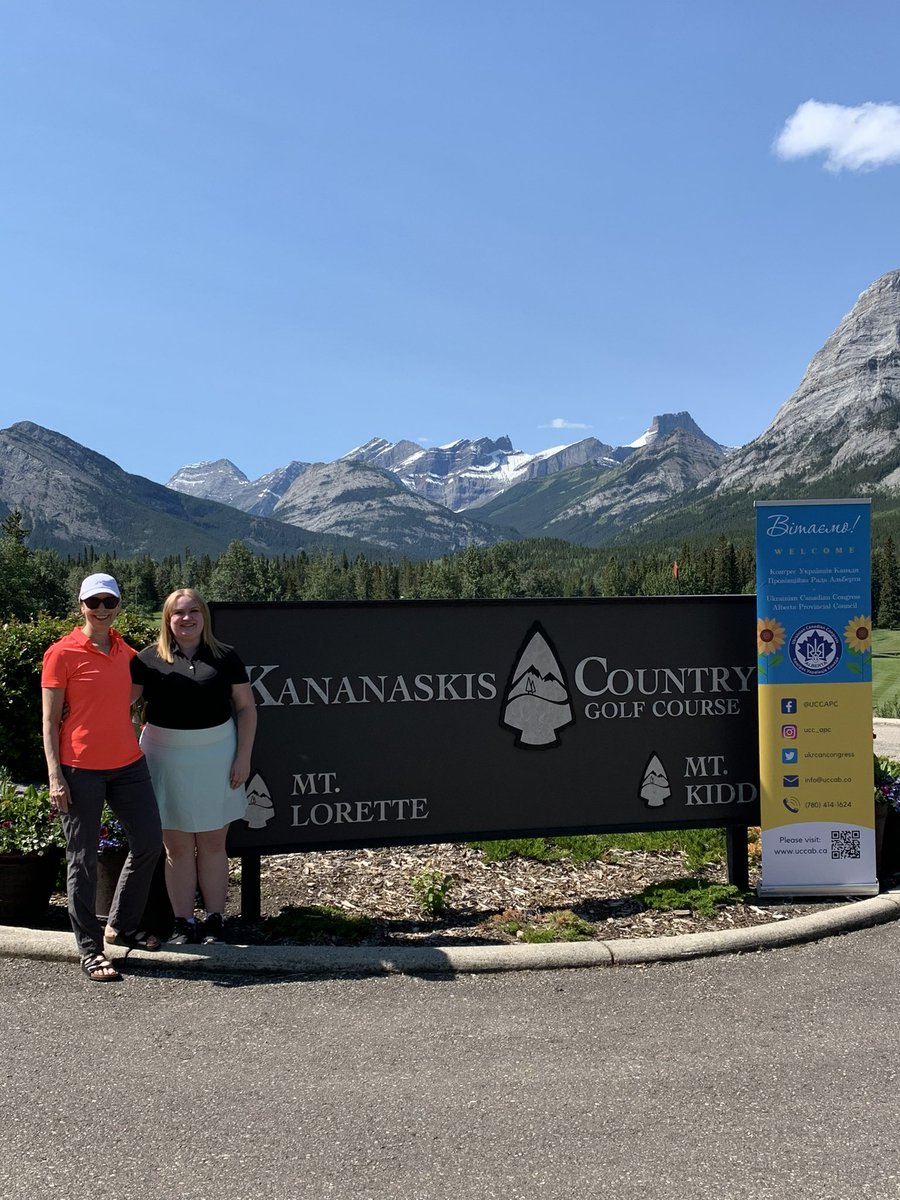 It’s a beautiful day for a golf tournament to raise money for Ukrainian settlement in Alberta! 🇺🇦 Slava Ukraini! Thank you for supporting @UCC_APC 

#abparks #StandWithUkraine #Ukraina #ableg 

@BoychukOrysia @KananaskisGolf