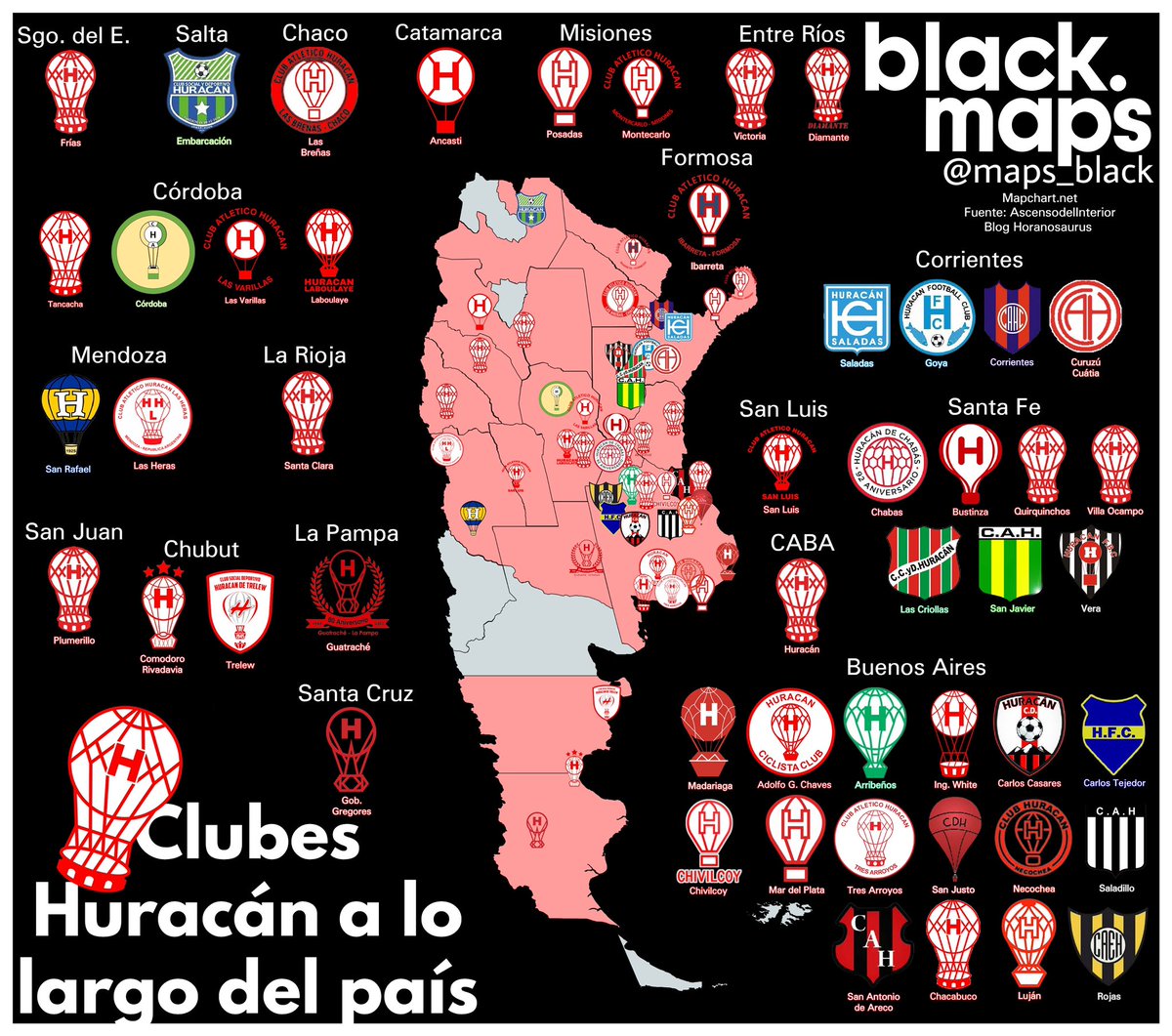 Clubes Huracán a lo largo del país 🎈