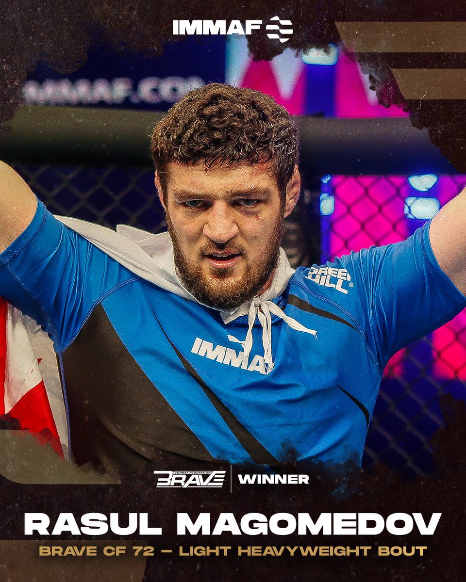 IMMAFed's tweet photo. 𝗔𝗹𝘂𝗺𝗻𝗶 𝘀𝗲𝗰𝘂𝗿𝗲 𝘄𝗶𝗻𝘀 𝗮𝘁 𝗕𝗥𝗔𝗩𝗘 𝗖𝗙 👊
Congratulations to former IMMAF medallists Rasul Magomedov, Eliezer Kubanza, and Mohammed Alsameea on their @BRAVEMMAF debut wins at #BRAVECF72!
#BRAVECF #KombatKingdom2023 https://t.co/hjgIU4ocLg