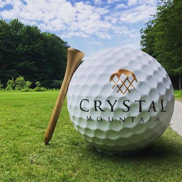 CrystalMountain's tweet photo. Our friends at Britten Inc. absolutely crushed these oversized golf ball photo ops for this week’s Michigan PGA Women’s Open Pro-Am and Tournament! ⛳️ #golf #golfball #golfballs #golfmichigan #golfmi #michiganpga #womensgolf #crystalmountainmi https://t.co/21cmhPAV3j