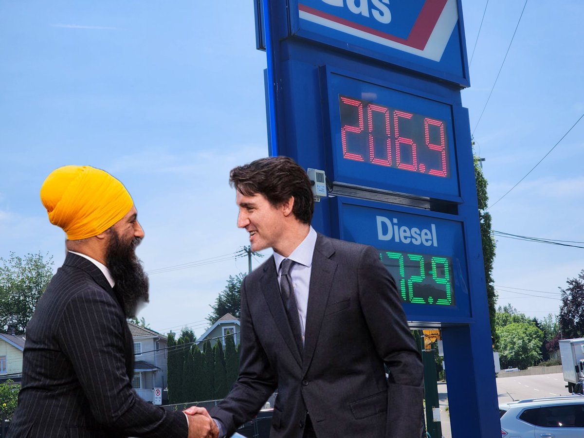 With gas prices hitting a sky-high $2.06 per liter, I guess we can thank Justin Trudeau and Jagmeet Singh for an accidental carbon reduction strategy: make fuel so expensive with carbon taxes that Canadians can't afford to get to work anymore! #CarbonTaxFail #CostOfLiving