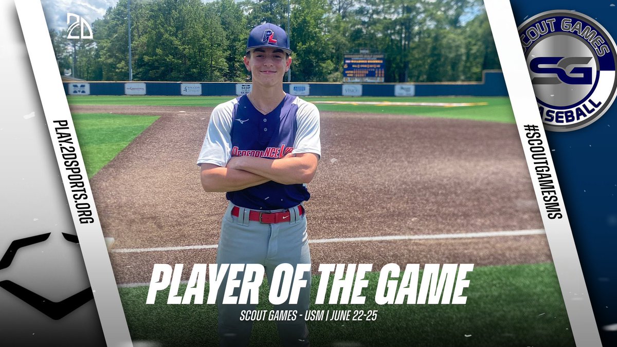 ⭐️ PLAYER OF THE GAME ⭐️

Trey Bernard: CG Shutout 7.0IP 1H 8K 1BB

Summer Team: Performance Lab 16U 

#ScoutGamesMS
<a href="/ScoutGamesBSB/">Scout Games Baseball</a>