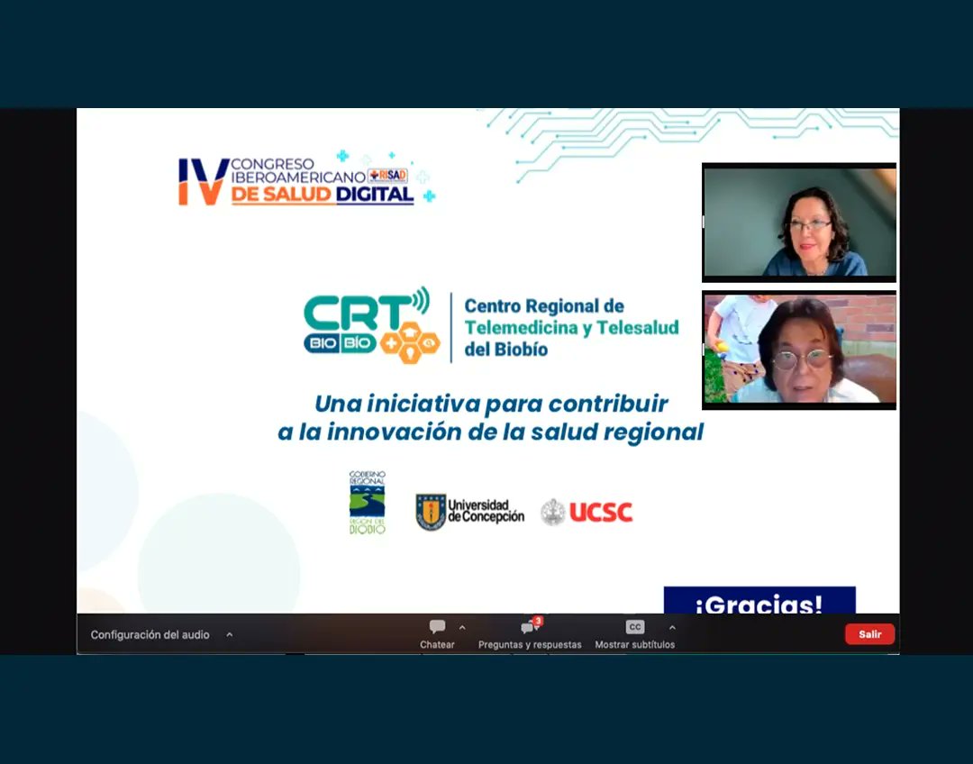 crtbiobio's tweet photo. La Directora del CRT Biobío, Angélica Avendaño, expuso sobre los desafíos y proyecciones del Centro Regional de Telemedicina y Telesalud (CRT Biobío) ante los expertos internacionales de Salud Digital de Estados Unidos, Europa y Latinoamérica. 

#CRTBiobío #RISAD https://t.co/7UkP4f5rAk