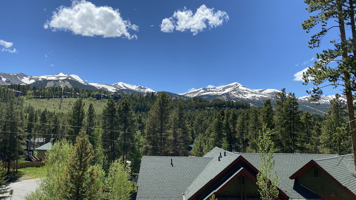 Taking a break from setting up patio furniture to enjoy the view. 😎 #BreckLife #coloRADo