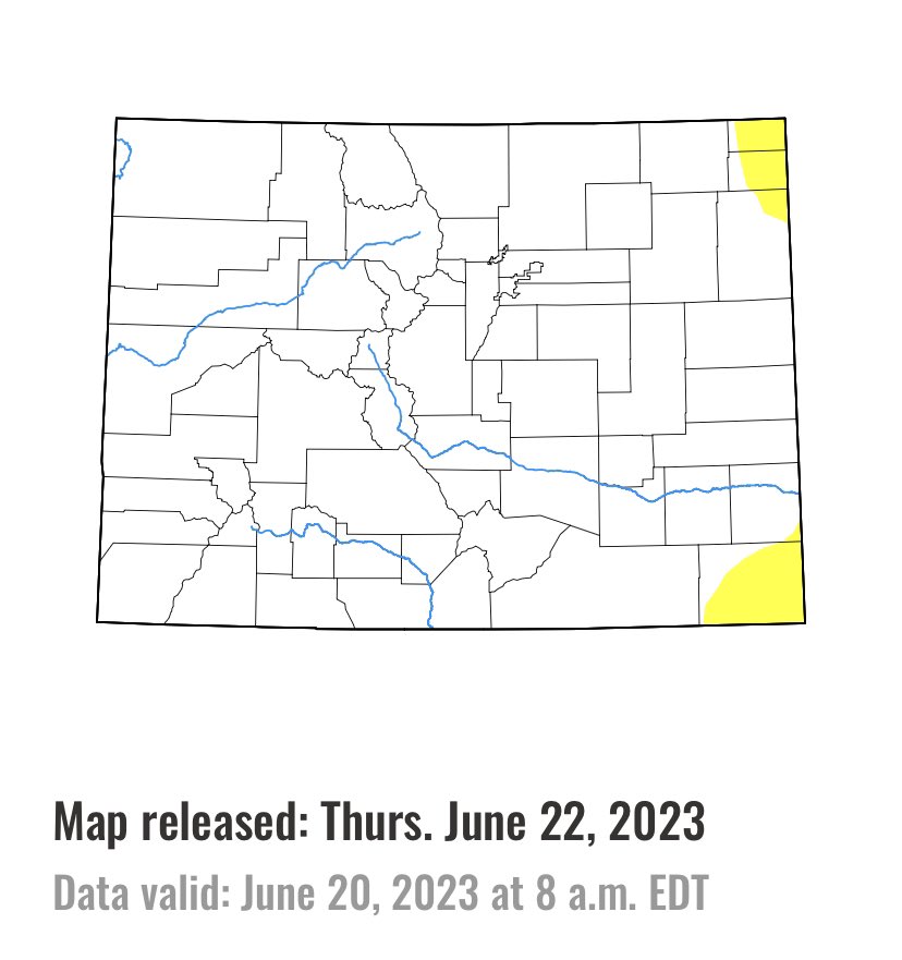 Lost in the chaos yesterday: Colorado is 100% drought-free for the first time since Aug. 20, 2019!

#9wx #COwx