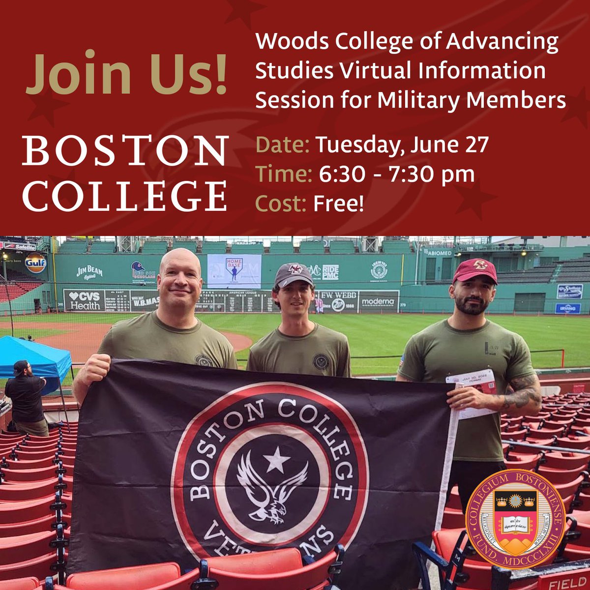 BCWoodsCollege's tweet photo. Join us this Tuesday for a FREE virtual information session for military members! Learn about our programs, scholarship opportunities, and hear from military-connected students about their BC experiences. Sign up through our link in bio. #BCWoods #WeAreBC #Military #Undergrad https://t.co/pGozEge1ST