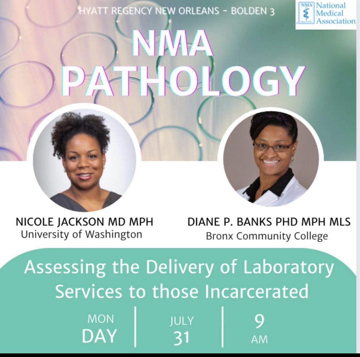 Meet the speakers! Dr. Jackson and Dr. Banks will be part of our Forensic Symposium on the morning of July 31st in New Orleans! #nmapathology #nmanola23
