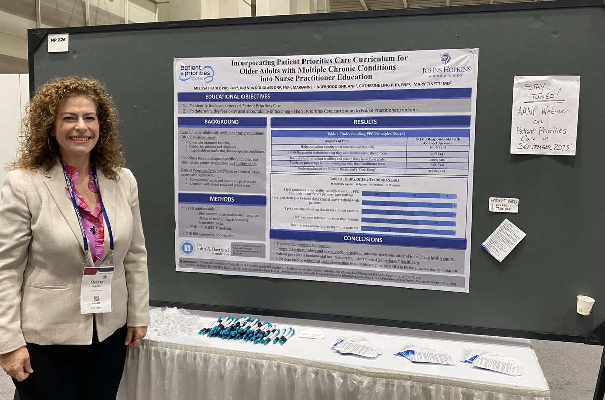 melissa_hladek's tweet photo. So many amazing conversations about patient goals-aligned care today at #AANP23!

@PtPriorities @GoalsDriveCare @JHUNursing @gbdouglass3 @AANP_NEWS https://t.co/YTzOz6ikMY