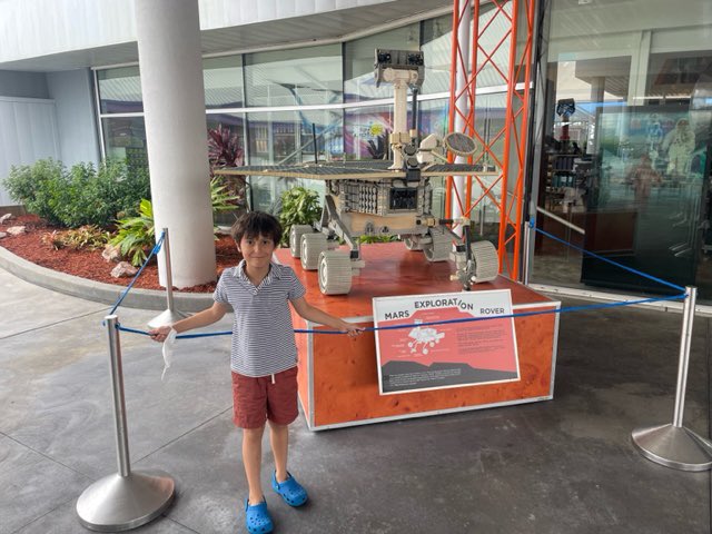 lsullivan's tweet photo. So exciting one of our Barrett families is visiting NASA Kennedy Space Center @ExploreSpaceKSC and saw a live rocket launch! What a gift for this #KWBPride student! #NASAExplorerSchool #APSisAwesome @APSVirginia https://t.co/Nc324oieMf