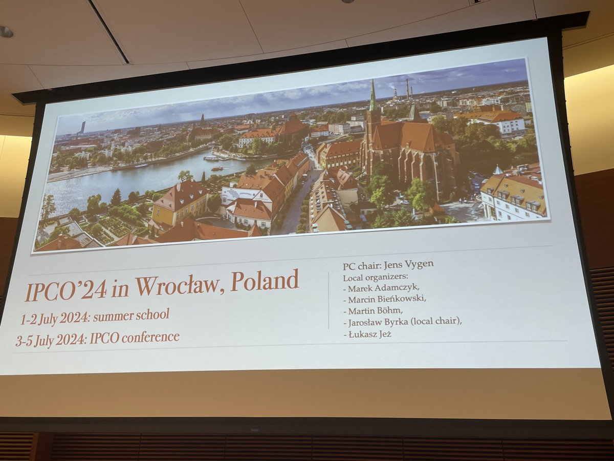 Wrapping up #ipco23. But be sure to join us at #ipco24 in Wroclaw, Poland
