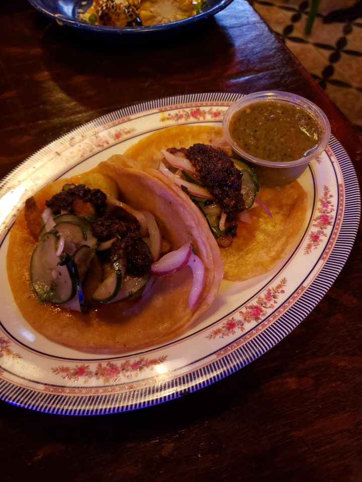 Our team couldn't visit Chicago without stopping by <a href="/betacopub/">Broken English</a>! Their new dish, Hola! I'm Vegan Shrimp Tacos, is available at all three Windy City locations. Experience New Wave Shrimp®  marinated in garlic and ginger, then paired with slaw, salsa macha, and cilantro.