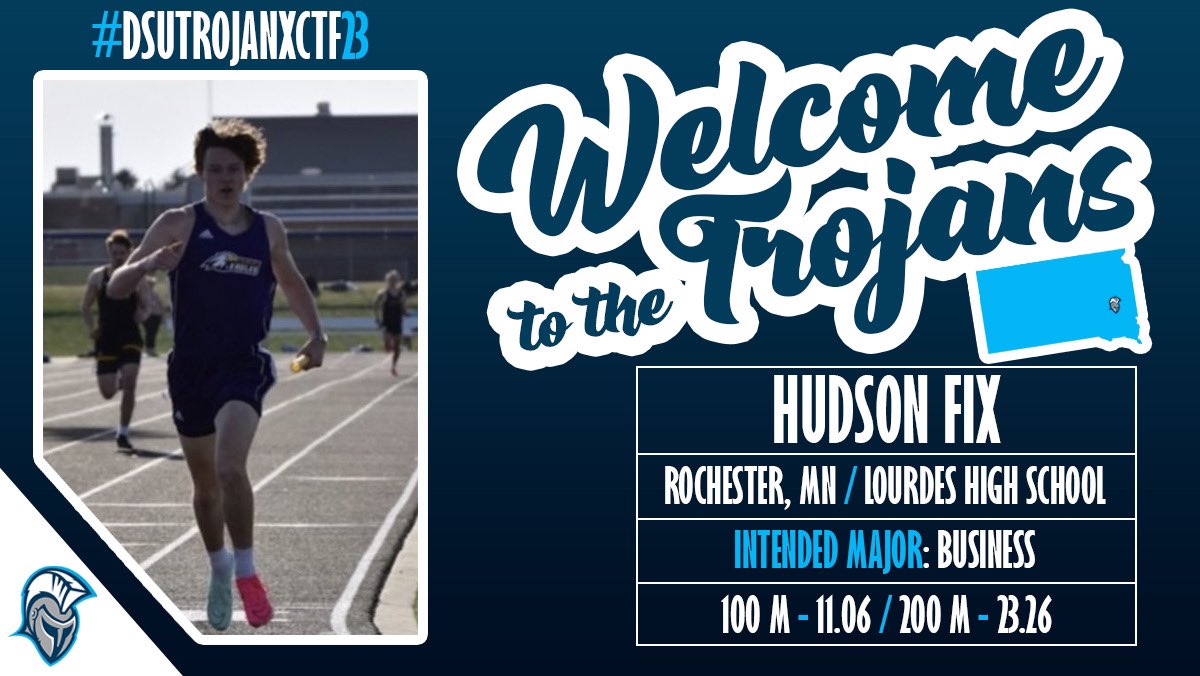 ⚔️⚔️Welcome, Hudson Fix, to the Trojan XC/T&amp;F Family! Hudson is planning on majoring in Business here at DSU! #TROJANXCTF23 ⚔️⚔️