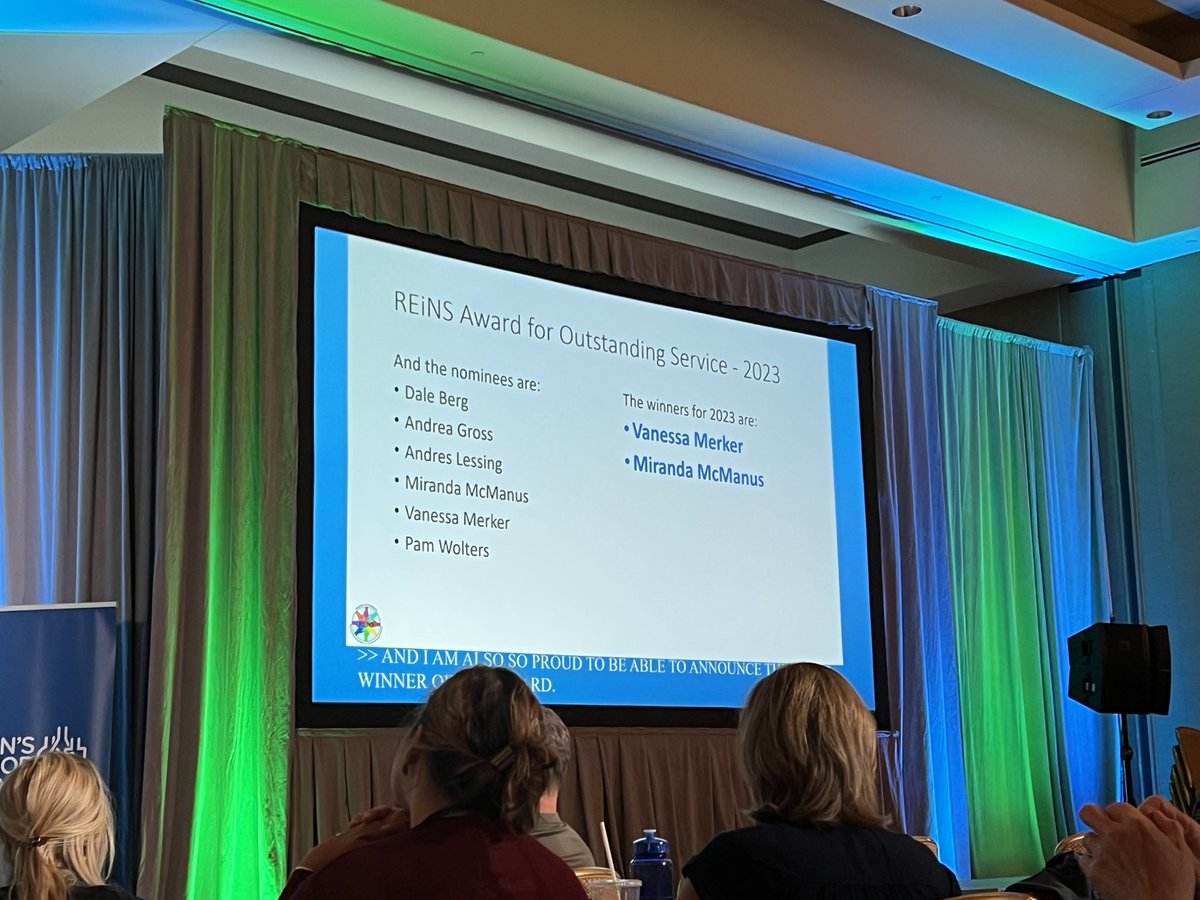 #REiNS2023 has started! What better way to kick it off than honoring the tremendous efforts of <a href="/vlmerker/">Vanessa L. Merker, PhD</a> and Miranda McManus to improve #neurofibromatosis care and march towards the goal to #endnf. Congrats to all of the <a href="/REiNScollab/">REiNS Collaboration</a> nominees! Excited to hear groups’ progress!