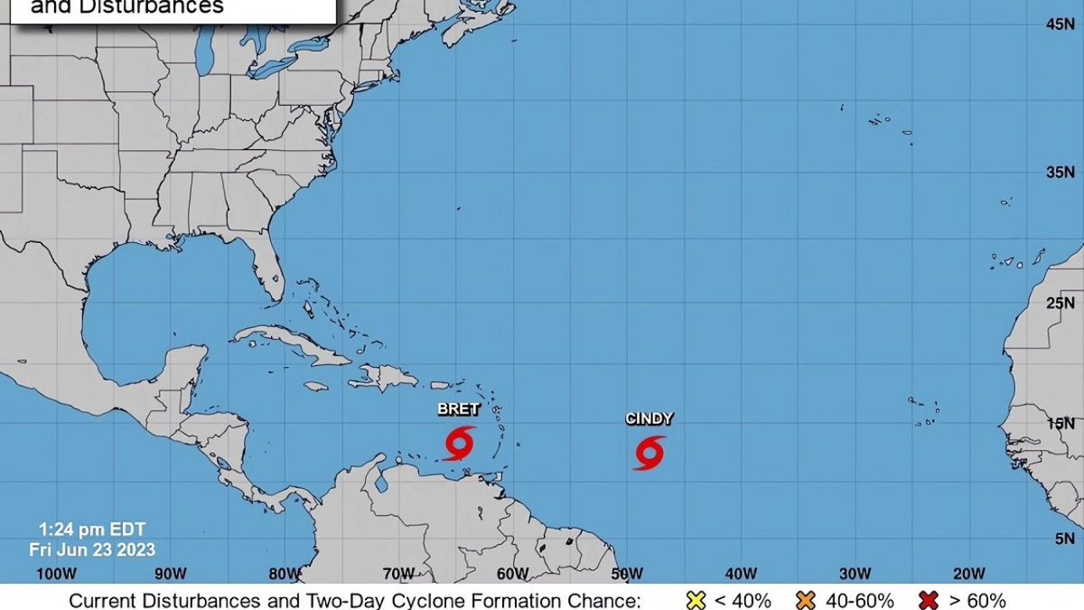 DiariodeYucatan's tweet photo. ⚡ La tormenta ''Cindy'' se forma detrás de ''Bret'' en el Atlántico, ¿por qué es histórico? https://t.co/3wg50novr9 https://t.co/kThigtx8Mb