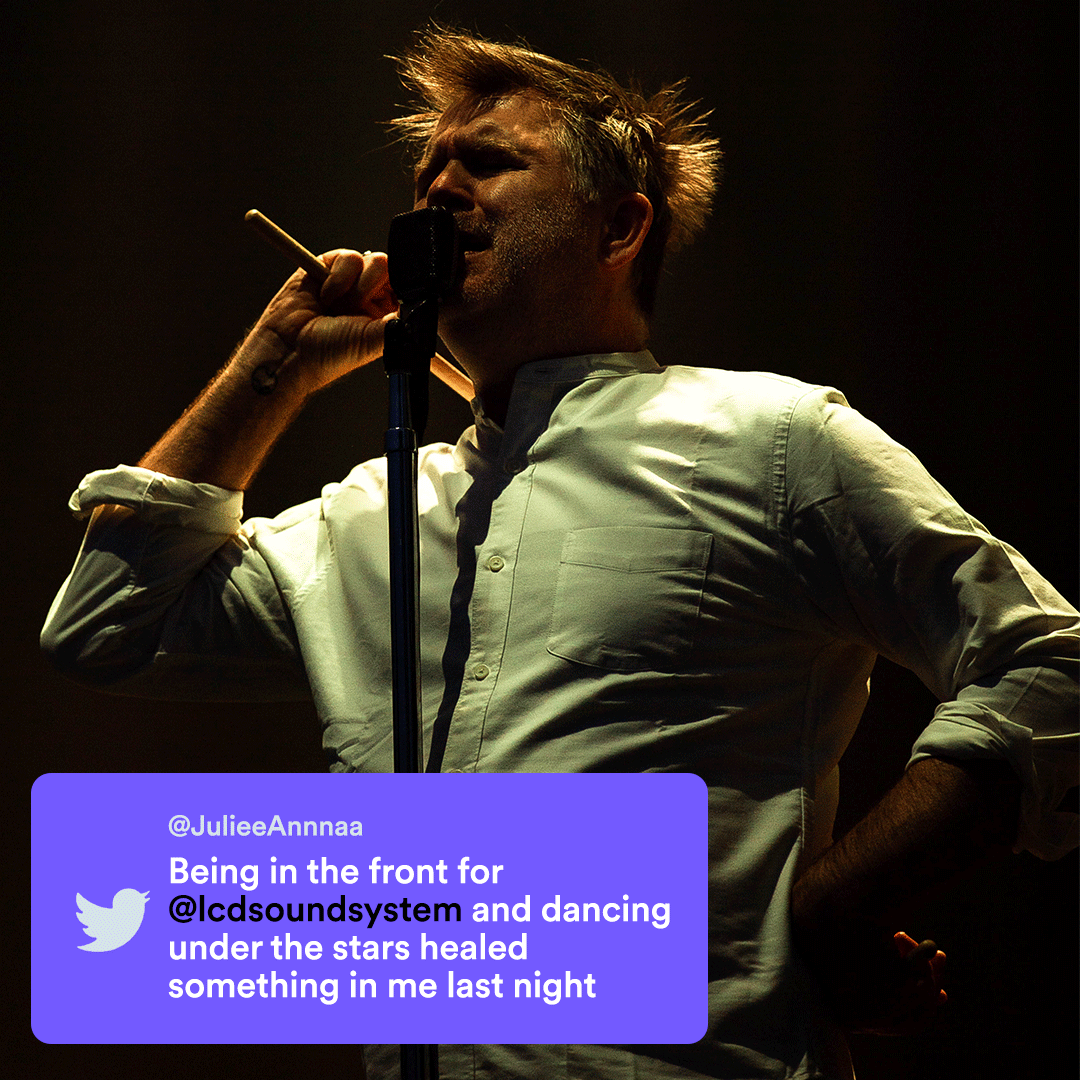 SpotifyStages's tweet photo. @lcdsoundsystem is just what the doctor ordered. https://t.co/IbovSB3nOZ