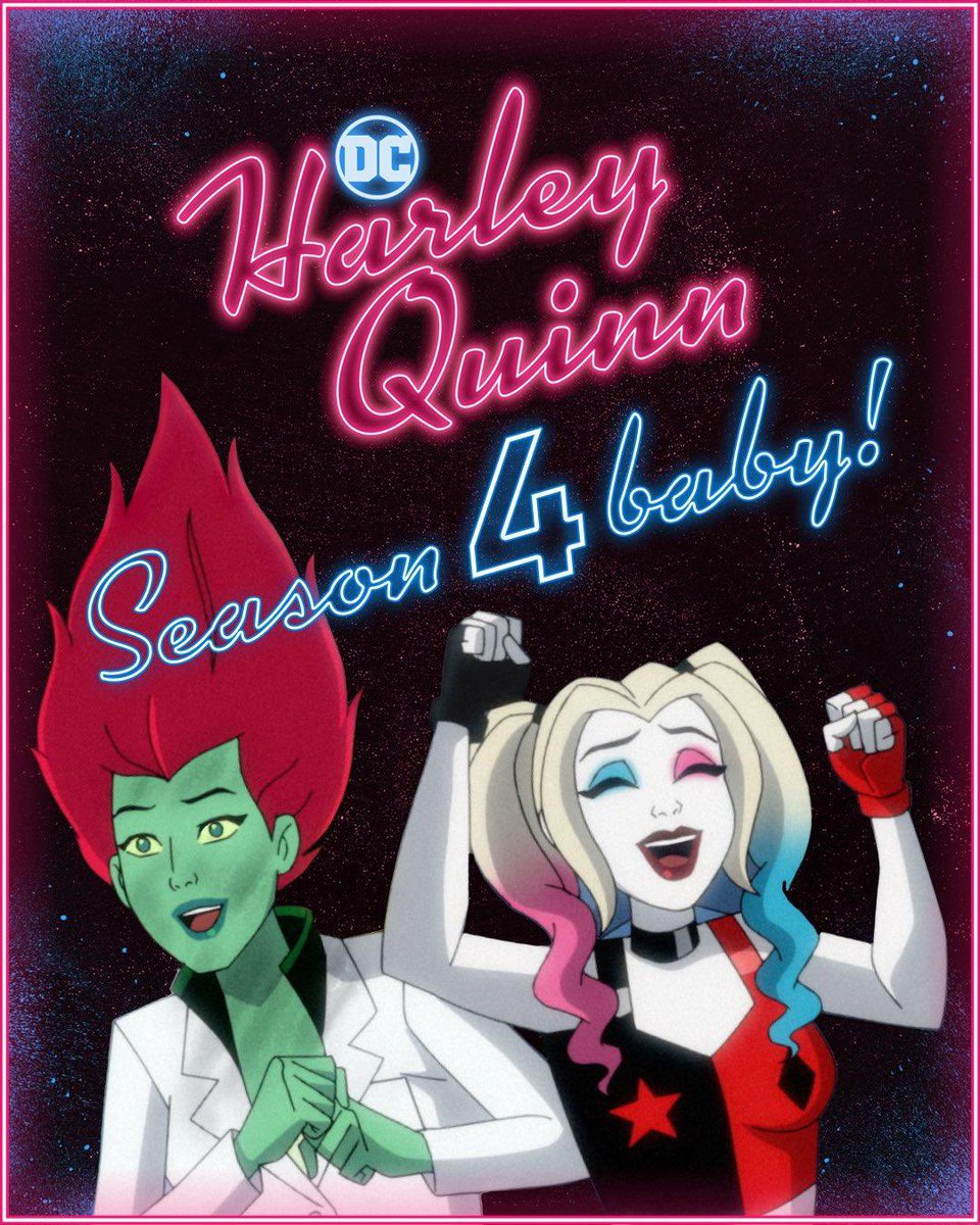 worldsfinest's tweet photo. Warner Bros. Discovery has announced the fourth season of the acclaimed Harley Quinn animated series will debut July 27, 2023 exclusively on Max! More details coming soon! #HarleyQuinn #HarlIvy #DConMax https://t.co/bI9mkPYd0o