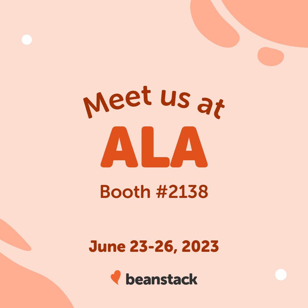 beanstackapp's tweet photo. Happy to be back in action at #ALAAC23 in Chicago! Join us at booth #2138 to chat all things summer reading, bingo reading challenges, and reading fundraisers. #Beanstack #welovelibraries #ALA https://t.co/ghEZS79VZb