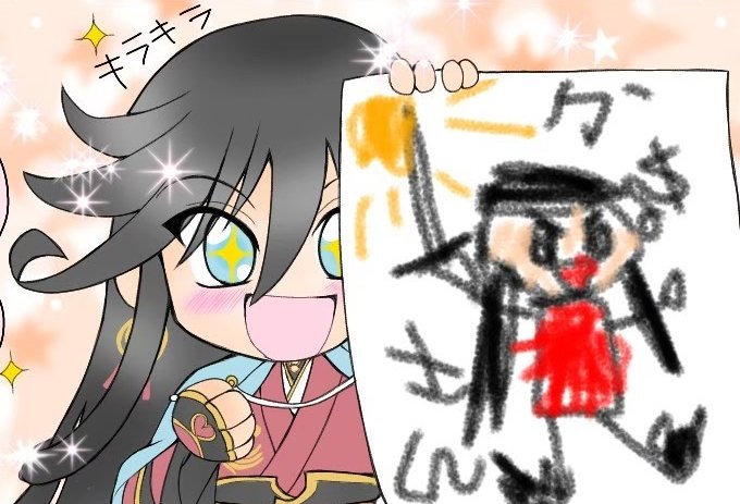 心がほんわかする可愛くて温かいイラストを描かれるるかちゃんからアートトレインチケットをいただきました😉🎶私に回してくださるなんて嬉しい♥️ 最近まともに絵が描けていないので過去絵から切り抜きかねちゃんで🤭💕 振り返る機会をありがとうございます❣️