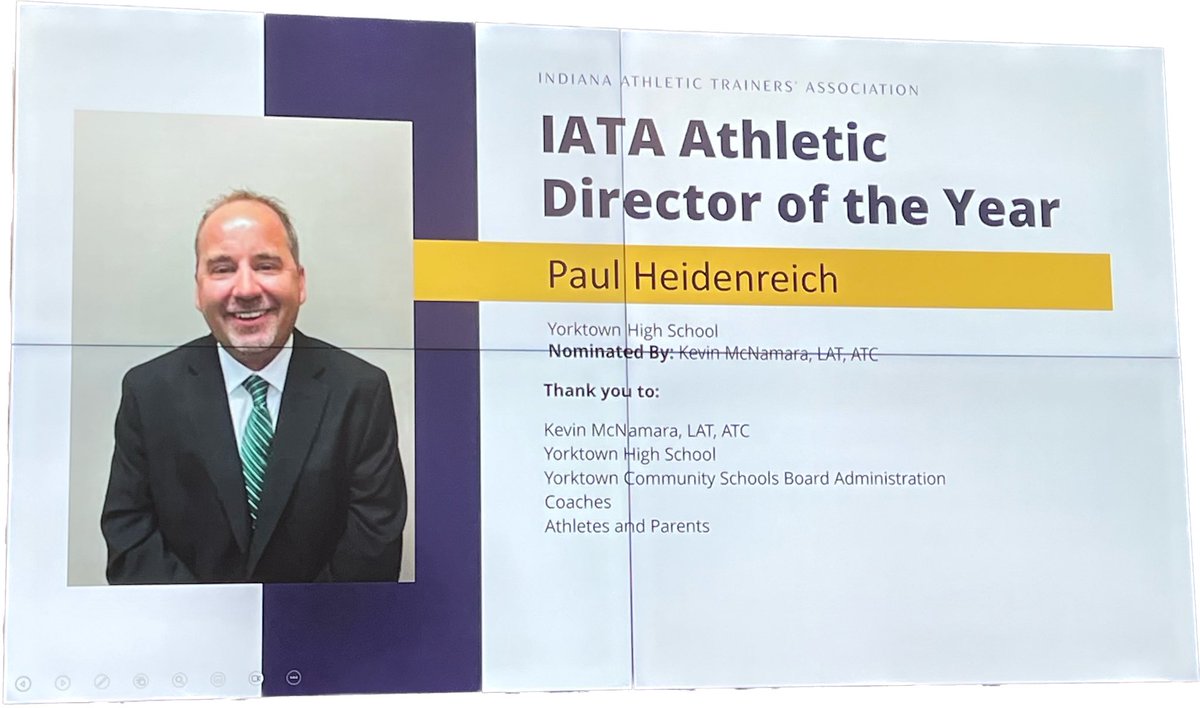 YHS Sports Medicine (@yhssportsmed) on Twitter photo Congratulations to Paul Heidenreich on being named the IATA Athletic Director of the Year! <a href="/YHSAthletics/">Yorktown Athletics</a> <a href="/ytownstrength/">Yorktown Strength</a> <a href="/YorktownHighSch/">Yorktown High School</a> <a href="/YorktownSupt/">YCS Superintendent</a> Congratulations to Paul Heidenreich on being named the IATA Athletic Director of the Year! <a href="/YHSAthletics/">Yorktown Athletics</a> <a href="/ytownstrength/">Yorktown Strength</a> <a href="/YorktownHighSch/">Yorktown High School</a> <a href="/YorktownSupt/">YCS Superintendent</a>