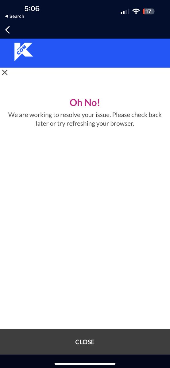 luvbe_be's tweet photo. @kconusa I get this every time I try to buy any ticket like prepare to fight https://t.co/U1VeIXaPJ8