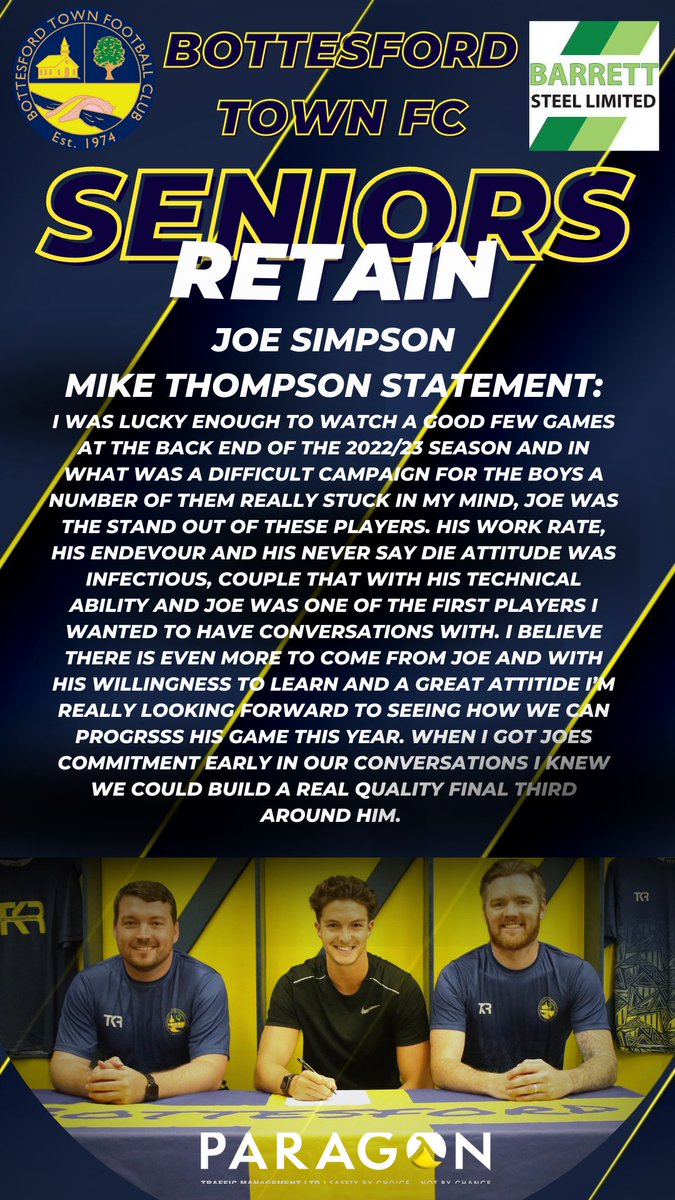 We said watch this space.... here is a statement from the new boss. Welcome back Joe great to have you on board again. More confirmed signings coming shortly... keep your eyes on the post.