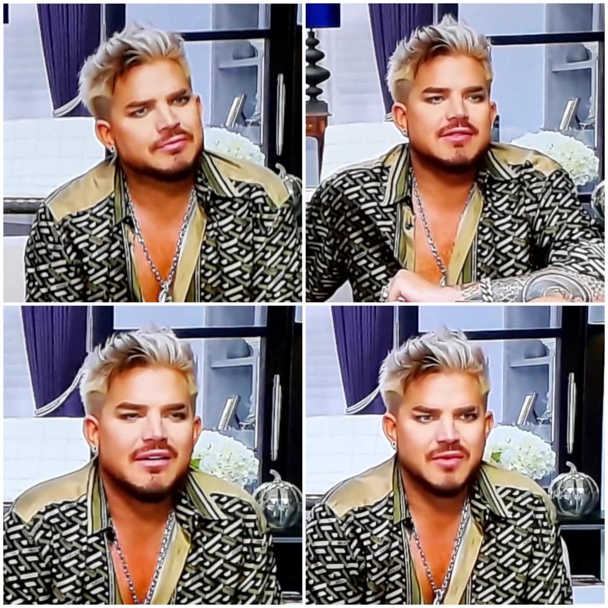 I would walk over hot coals to meet this gorgeous man. 😍😘 @adamlambert #CelebrityGogglebox #AdamLambert