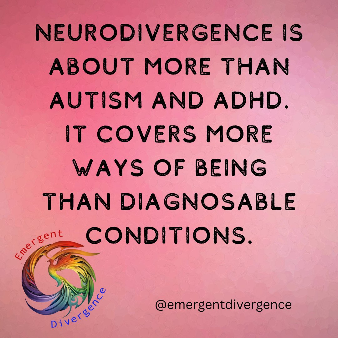 #Neurodivergence doesn't just cover #autism and #ADHD

It also isn't solely found within the pages of the #DSM

There are billions of brains that diverge from 'typical'. You won't hear about them though because they can't be contained by the pathology paradigm.…