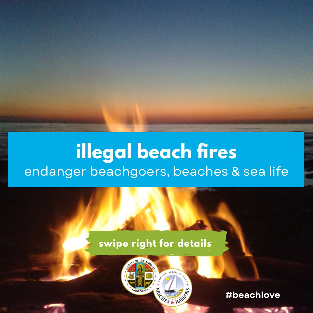 Ready Los Angeles County on Twitter "RT lacdbh 🔥Illegal beach fires