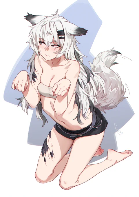 Just a tamed little pup #Arknights #Lappland