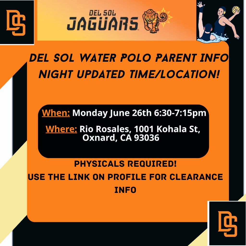 del_sol_bwp's tweet photo. Updated Date for Parent Meeting!! June 26th @ 630pm-715pm. Info, introductions good vibes! https://t.co/LDc1dX86X0