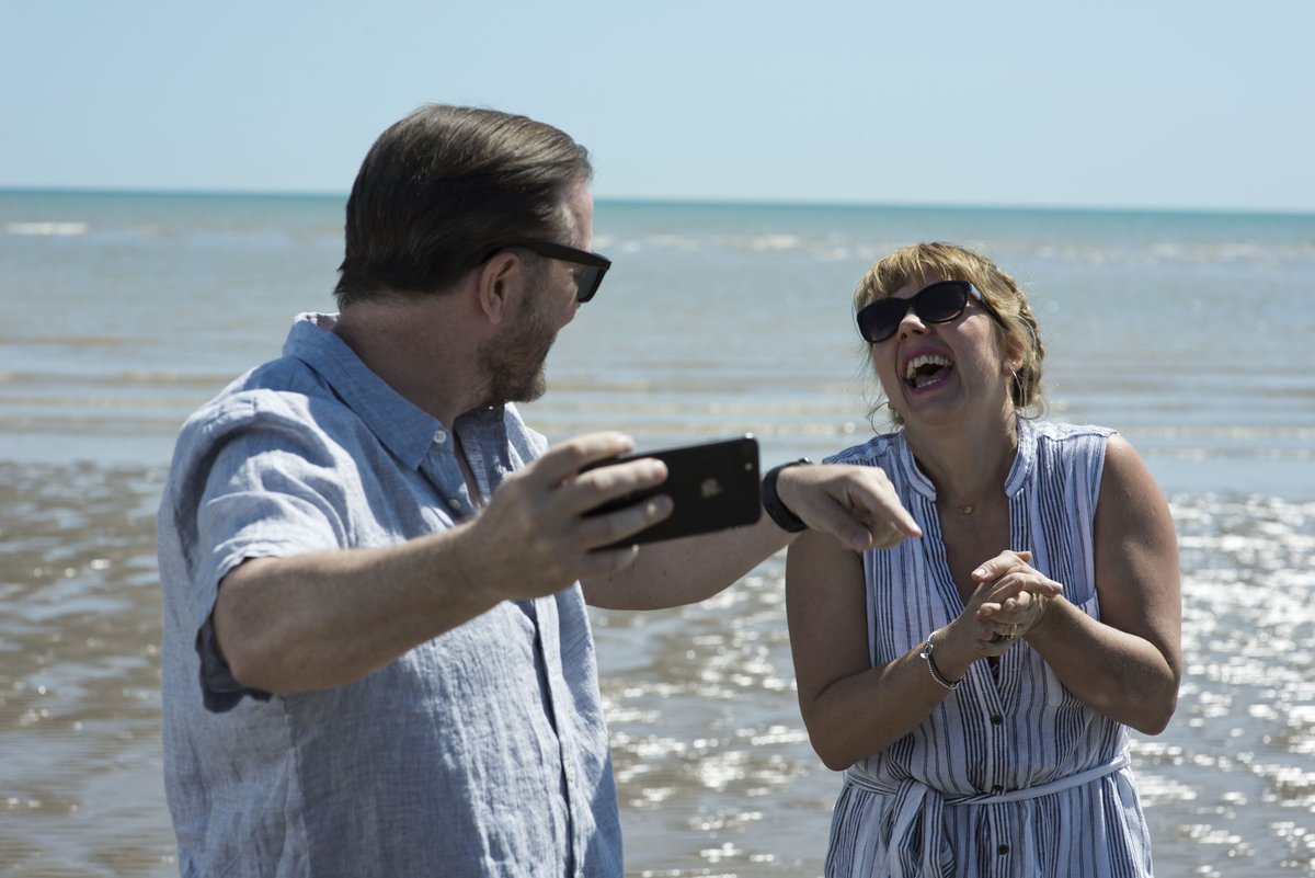 rickygervais's tweet photo. Thanks to the 120 million people who made #AfterLife the most watched British comedy in the world. And thanks even more for always supporting people on here who open up about their own grief. Heartwarming ❤️ https://t.co/i2vy6Wrmaa