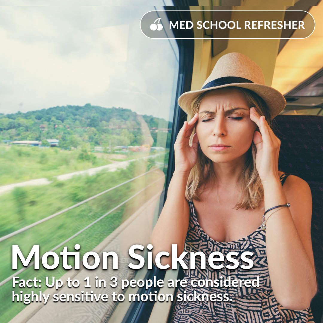 🩺Med School Refresher: Motion Sickness 
Full Blog Post + Free Resource! ✨
Symptoms | Management | Patient Handout ow.ly/6cBp50OWfso 

#cherryhealth #medschoolrefresher #medicalresource #cdnhealth #healthcare #healthcaretips #healthcarecanada #medicalnews #familyphysicians