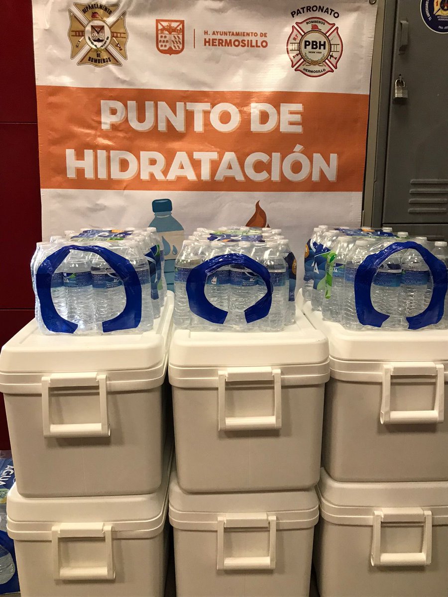 BomberosHermos1's tweet photo. Debido a las altas temperaturas previstas, el Departamento de Bomberos ha tomado medidas para garantizar la salud de la comunidad. A partir de este fin de semana, en las bases de bomberos, aquellos que caminen cerca podrán solicitar agua purificada y sueros de forma gratuita. https://t.co/0nGpz7sMDW
