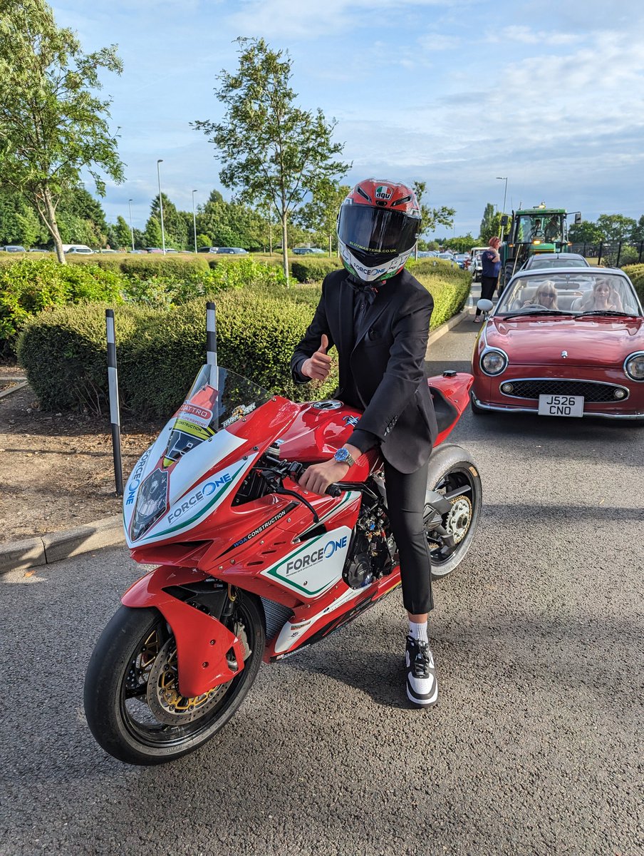 HarryCook06's tweet photo. Taking my @mvagustamotor F3 800 RR BSB British Supersport Bike to Prom  @btsportmotogp #99 https://t.co/xk5e1FWado