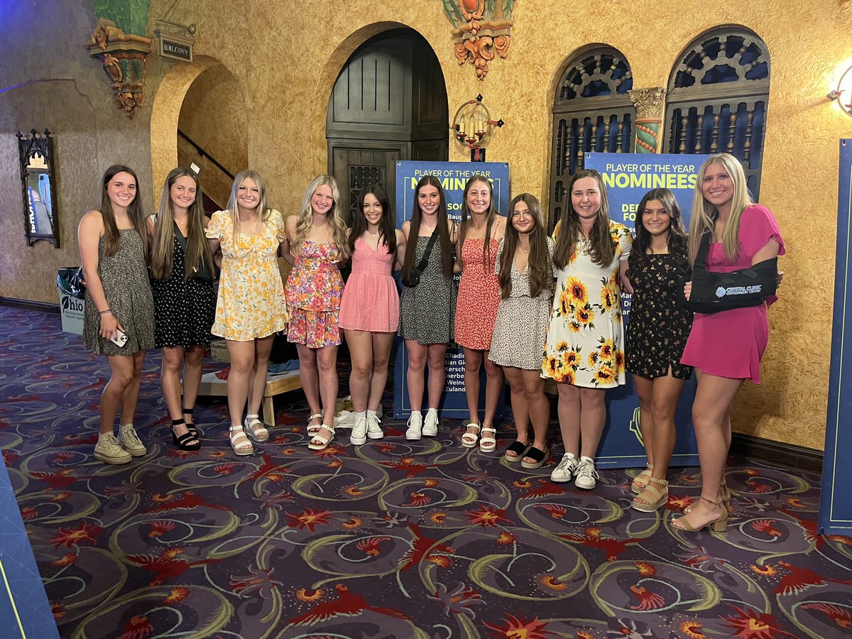 These girls represented our team at the Greater Akron Canton High School Awards Show! 🥎 Our team was nominated for Girls Team of the Year and senior Jocelyn Caffelle and junior Lexi Gray were nominated for Softball Player of the Year! 

Such a cool experience for our girls!