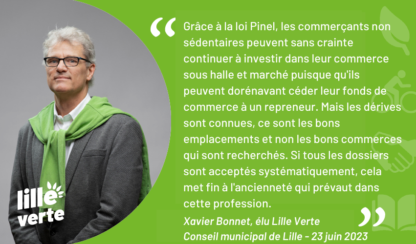 ❓ Xavier Bonnet interroge la majorité municipale sur sa position vis-à-vis de la cession des places de marché. Les dérives sont connues: la recherche des bons emplacements au détriment des bons commerces. #CMLille #commerce