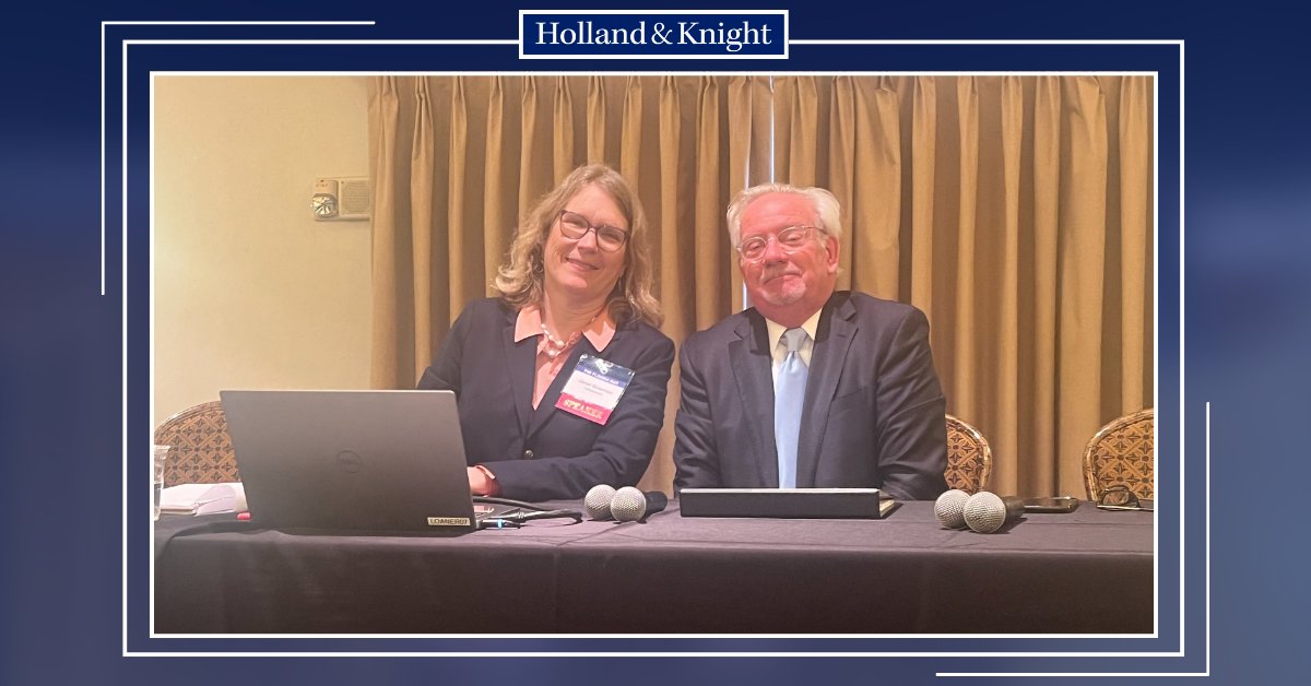 Today <a href="/Holland_Knight/">Holland & Knight</a> #environment atty <a href="/larry_sellers2/">Larry Sellers</a> presented an #environmental legislative update with Janet Bowman of <a href="/Nature_Florida/">NatureConservancyFL</a> at the 2023 <a href="/FLBarELULS/">Florida Bar ELULS</a> Update Seminar in Boca Raton.