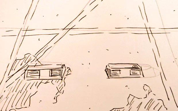 #1日1模写 Ⅲ 179/365 今日は人物と車止めでした ダイナミックポーズのお姉さん 良き…