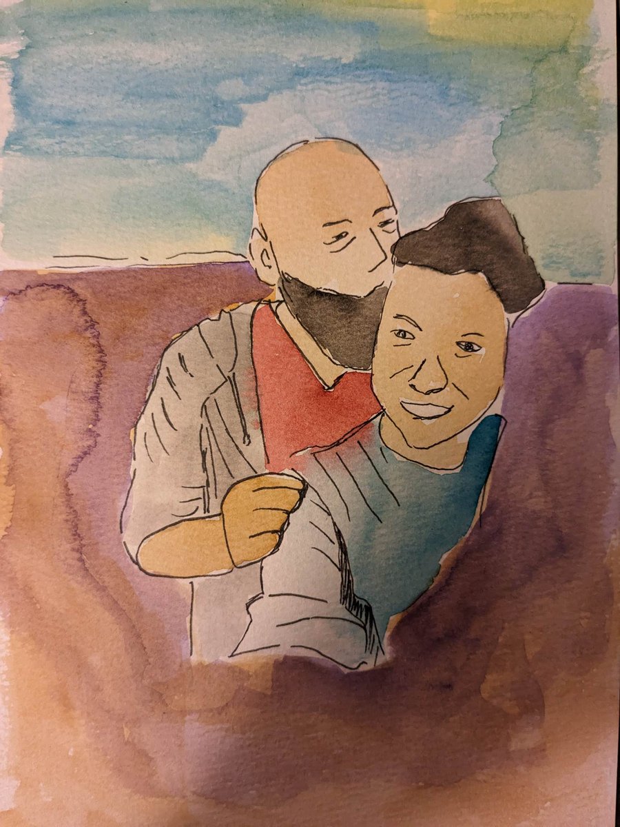 Tried to make a portrait of Sajad and I hahaha 😂😂😂