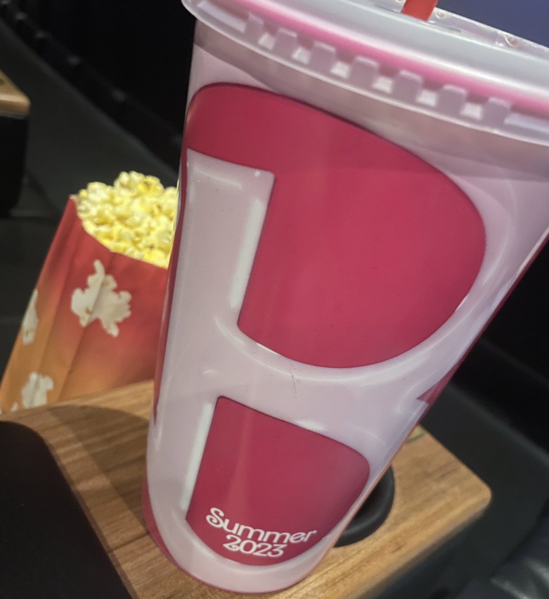 THIS ISN’T A DRILL I GOT A BARBIE CUP AT THE MOVIE THEATER