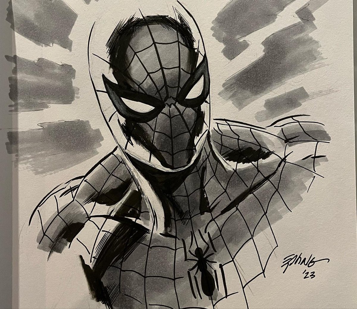 I was lucky enough to get a @SteveEpting sketch in my Spider-Man sketchbook this year at #HeroesCon. A great drawing by a great artist.
